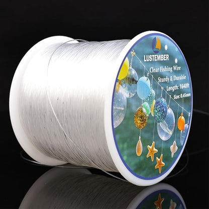 LUSTEMBER Fishing Wire, 1640 ft Clear Fishing Line, Strong Invisible String by LUSTEMBER
