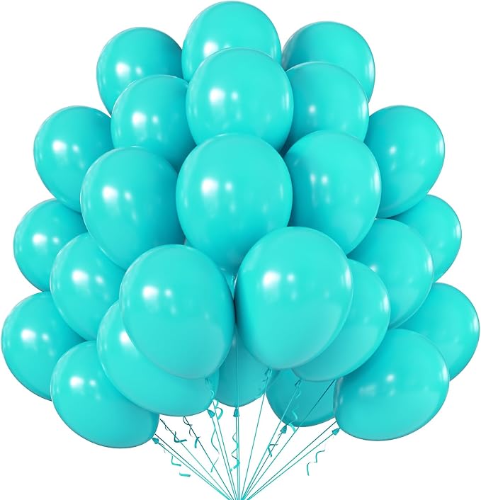 12 Inch Teal Blue Balloons, Baby Shower, Graduate Party Decorations by KALOR
