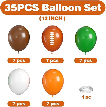 Football and Soccer Balloons for Sports Party Decorations | Orange, game day - Image 2