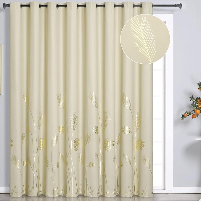 Drape for Sliding Glass Door 100W x 96L Inch Length by ESTELARTEXTILER