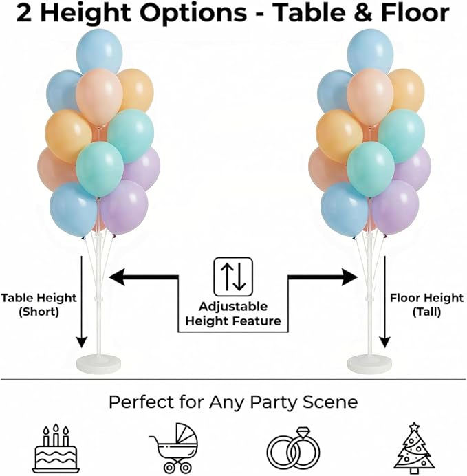 Balloon Column Stand Kit with Balloons, Base and Pole, Balloon Column Kit - Image 4