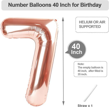 Number Balloons 40 Inch Rose Gold 6 Balloon - Image 5
