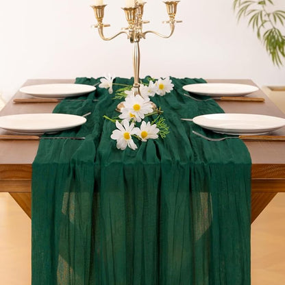 Cheesecloth Table Runner Summer Boho Wedding Birthday Party Home Decor | - Image 5