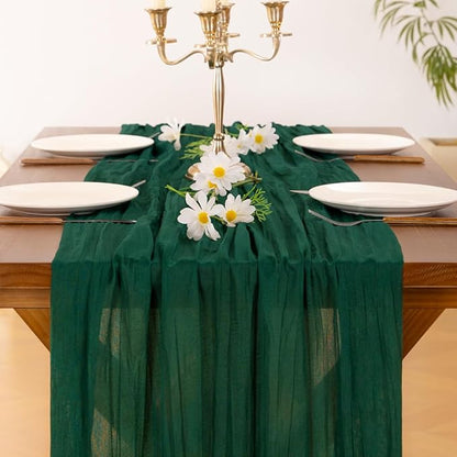 Cheesecloth Table Runner Summer Boho Wedding Birthday Party Home Decor | - Image 5
