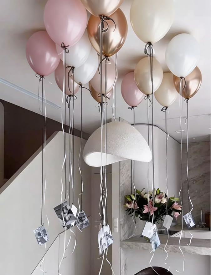 Nude Dusty Pink Balloon Set, Romantic Boho Decor - Image 4