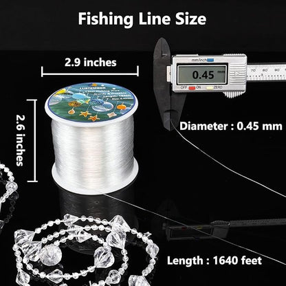 LUSTEMBER Fishing Wire, 1640 ft Clear Fishing Line, Strong Invisible String - Image 2