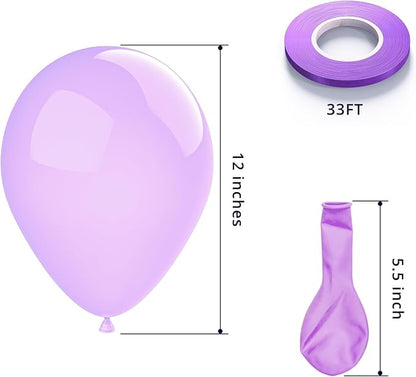 KBZVNAF Pastel Purple Latex Party Balloons 50 Pack 12 inch | Lavender Helium - Image 2