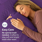 Queen Pillow Cases - 2 Pack - Super Soft Pillowcase Covers - Envelope Enclosure - Hotel Quality Pillow Protectors - Wrinkle Free, Fade, Shrink & Stain Resistant - Machine Washable - 20" x 30" (Purple)