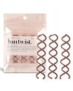 Kitsch Spiral Bobby Pins for Girls and Women - Hair Bun Maker | Rounded Tips, Chip-Resistant Bun Twist Spiral Hair Pins | Secure Hold All-Day | Ideal Gifts for Women - 3Pcs, Brown