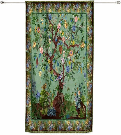 HMS Happy Memories Door Curtain, Tree of Life, 1 Panel | Rod Pocket, Thermal by HMSHappyMemoriesHomeDecorations