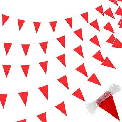 Tatuo 200 Feet Solid Pennant Banners Flags String Triangle Hanging DIY Bunting by Tatuo