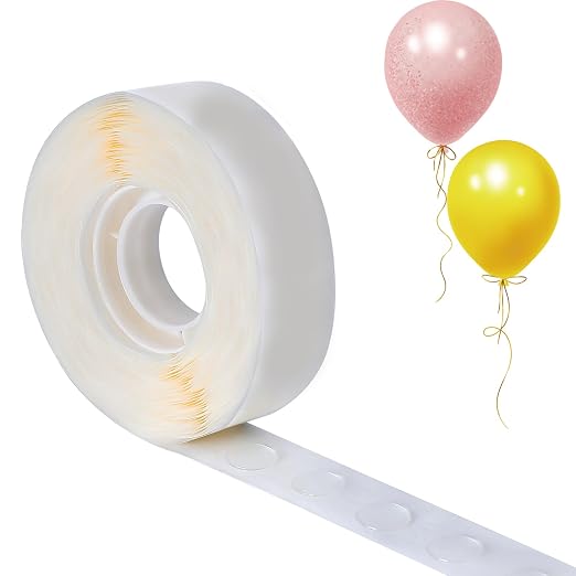 LMJIA 100PC White Balloon Adhesive Dots by LMJIA