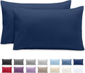 Bare Home Microfiber Pillow Cases - Toddler Size Set of 2 Cooling Pillowcases Double Brushed Dark Blue Pack Easy Care (Toddler Pillowcase 2, Dark Blue)