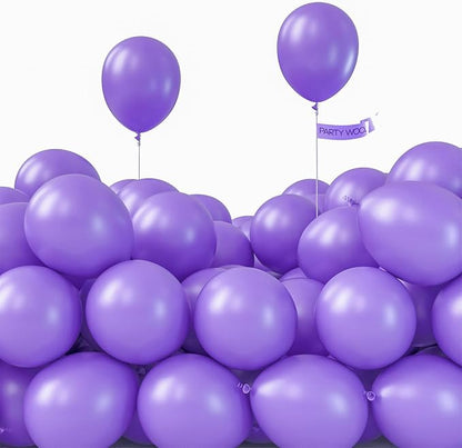 PartyWoo Purple Balloons 100pcs Latex Helium Balloons 5 Inch | Birthday Baby by PartyWoo