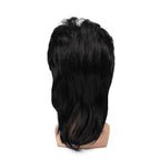 Kaneles Black Mullet Wigs for Men 70s 80s Costumes Mens Fancy Party Accessory Cosplay Hair Wig