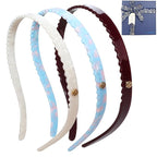 3 Pack Eyewear Headbands for Women,No Headache Non Slip Hair Bands Fashion Thin Headbands(White,Wine Red,Powder Blue)