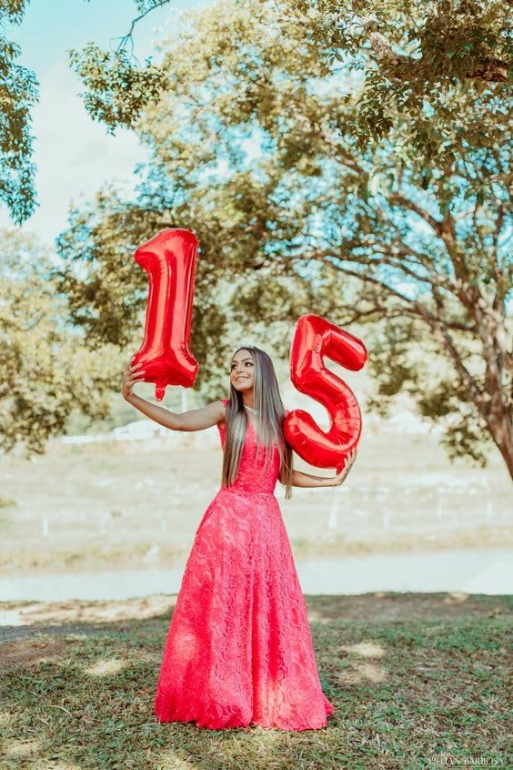 Red Number 5 Balloon 40 Inch, 5th Birthday Party Decorations Men Women | Foil - Image 7
