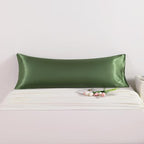 NTBAY Satin Body Pillowcase for Hair and Skin, Luxurious and Silky Pillow case with Envelope Closure, 20x54 Inches, Olive Green