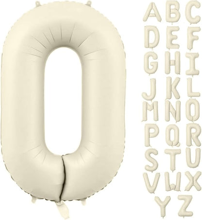 Letter Balloon 40Inch Cream White Big Alphabet Balloons Letter O | Giant Foil by YUNSHANGMO