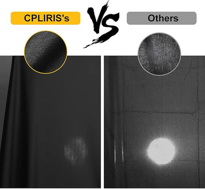 CPLIRIS 10x12ft Black Backdrop for Photography, Large Seamless Polyester Fabric - Image 3