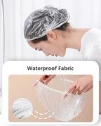 Years Calm 40PCS Disposable Shower Caps, Clear Shower Caps for Travel, large Plastic Hair Caps for Women, Home Use, Hotel (large Size 20.5") (40PCS)