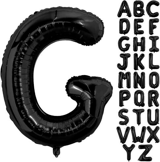 Black Letter G Balloons, G Balloon 40 Inch G Balloon Letter by BBPOOL