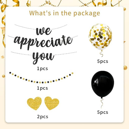 We Appreciate You Banner Thank You Party Decoration Supplies Employee - Image 4