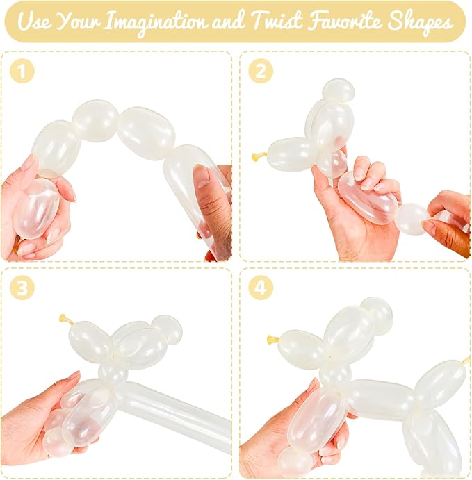 100Pcs Clear 260 Balloons, Long Balloon - Image 4