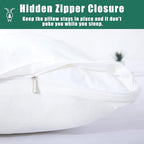 Body Cooling Pillow Cases Cover, Bamboo Rayon White Body Pillowcases with Zipper Closure, Cool and Breathable Pillow Case for Hot Sleepers and Night Sweats, 20x54 inches