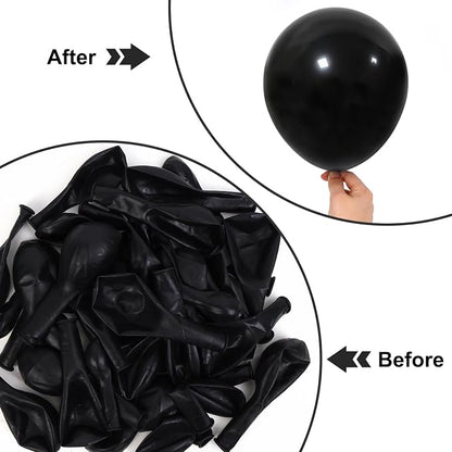 APLANET 150pcs Black Balloons Different Sizes 18 12 10 5 Inch, Latex Balloons - Image 5