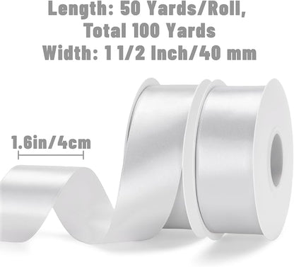 KINGLAKE Silver Satin Ribbon - Image 2