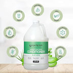 Ginger Lily Farms Club & Fitness Moisturizing Conditioner for Dry Hair, 100% Vegan & Cruelty-Free, Aloe Vera Scent, 1 Gallon Refill (Pack of 4)