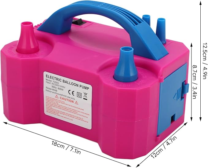 600W Electric Air Balloon Pump Dual Nozzle Automatic Balloon Inflator Blowing - Image 6