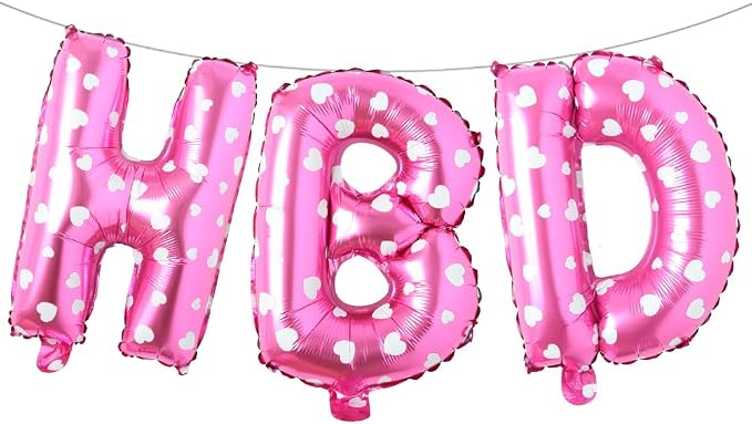16 Inch HBD Balloons for Boho Birthday Party Decorations by RUIANSI