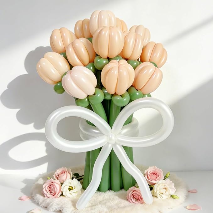 260 Nude Long Balloons for Balloon Garland Thickening Skinny Latex Twisting - Image 7