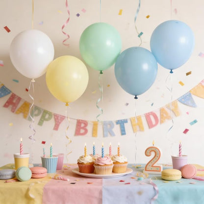 Blue and Green Balloons, Baby Shower Balloons 50Pcs 12 Inch Pastel Light Green - Image 4