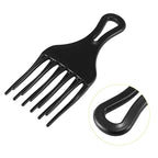 VOCOSTE Afro Pick Comb Small Fork, Hairdressing Styling Tool for Curly Hair for Men Women, Plastic, Black