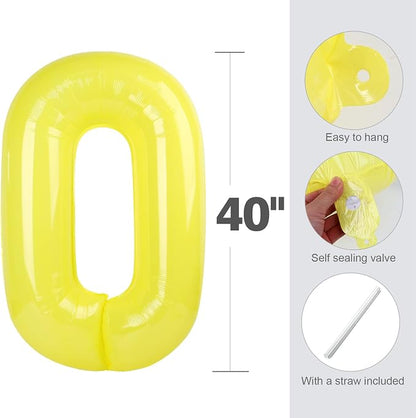 Number Balloons 1 Balloon Yellow - Image 2