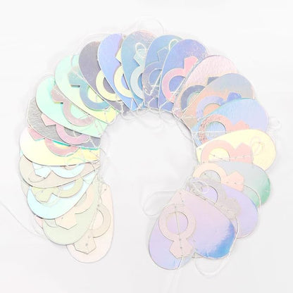 Engagement Bachelorette Party-Decorations Iridescent Heart-Ring Garland - 52Ft - Image 3
