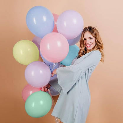 Pastel Balloons Latex Pastel Birthday Decorations 10 Pack 36 inch Round Helium - Image 7