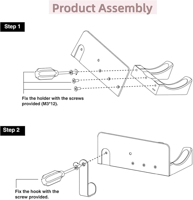 Dyson Hair Dryer Holder, Wall Mounted Aluminum Alloy Hair Dryer Wall Mount for Supersonic/Nural, Dyson Blow Dryer Holder with 3 Magnetic Rings for Salon & Bathroom White UEMUSI