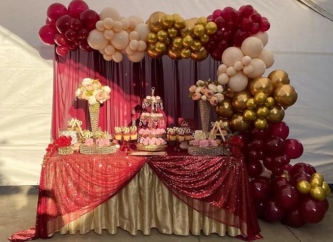 150Pcs Burgundy Balloon Garland Arch Kit - Image 6