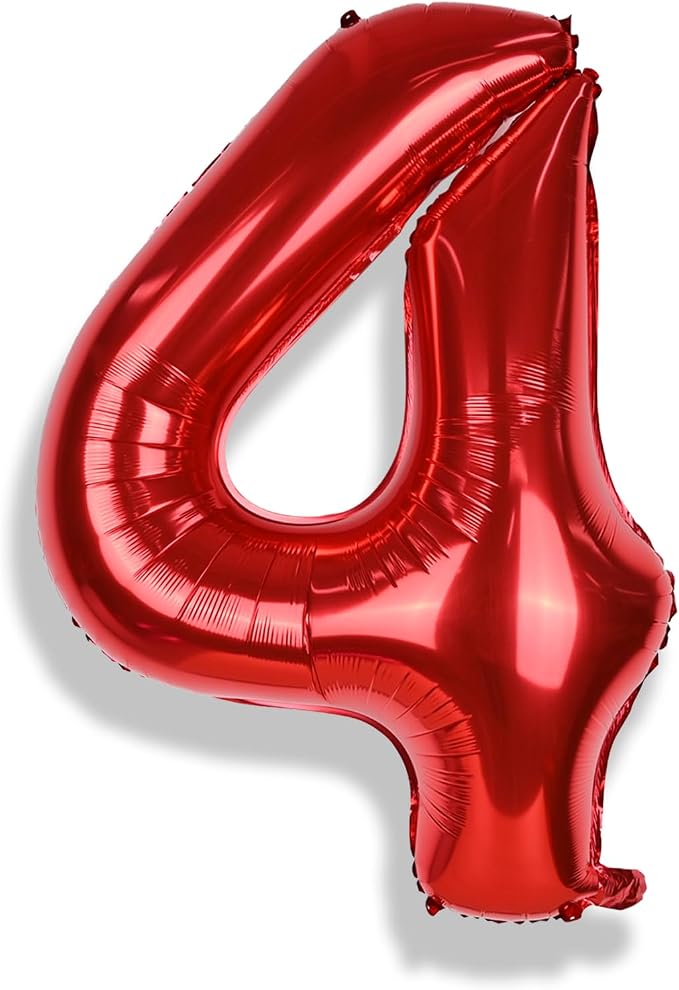Red Number Balloons, 40 Inch 0-9 Set Number Balloons - Image 8
