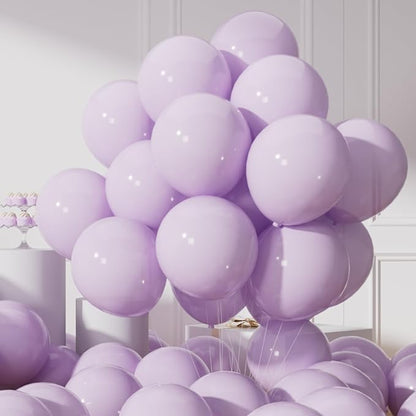 AULE 50Pcs Latex 12 Inch Macaron Purple Balloons Lavender | Helium Party Happy by AULE