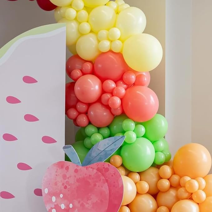 Pink and Yellow Balloons, 12 Inch Retro Blush Yellow Balloons, Dusty Pink Maca - Image 3