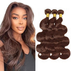 Chocolate Brown Body Wave Bundles Human Hair Brown Bundle 28 28 28 Inch Color 4 Body Wave Bundle Niegmeag Brazilian Virgin Remy Hair Extensions 300g