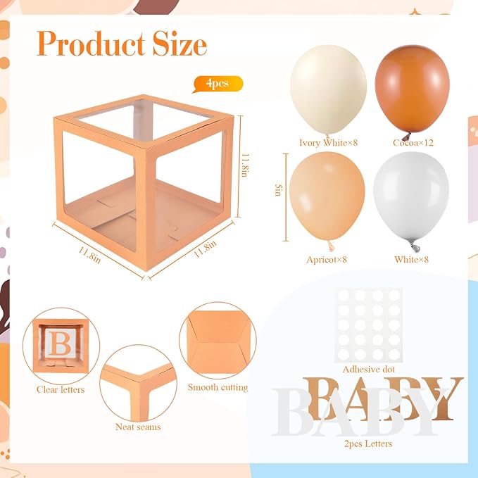 Zhanmai baby Boxes for Bear Baby Shower Decoration - Image 2
