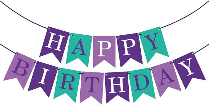 Happy Birthday Banner Birthday Party Supplies by GLASNES