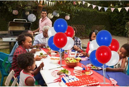 TONIFUL 4 Set Blue Red White Balloon Centerpiece - Image 4