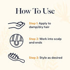 Sky and Sol Hair Cream Leave-In Conditioner | Deep Nourishing Treatment for Dry Damaged Curly Wavy Hair | Shine Volume Moisturizer